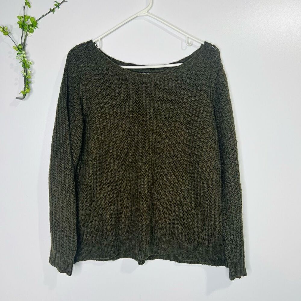 Brandy Melville Green Cotton Acrylic Knit Sweater